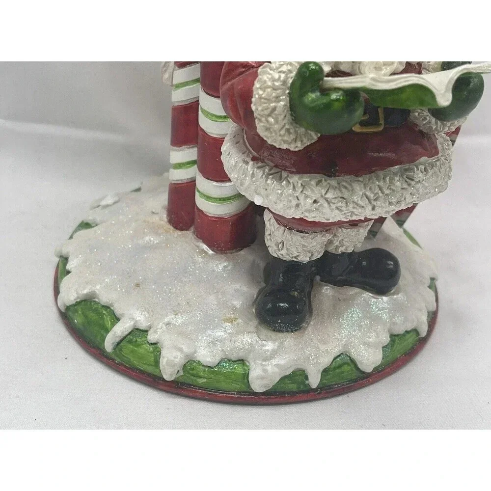 Radko Letters to Santa Candy Cane Votive Ceramic Box